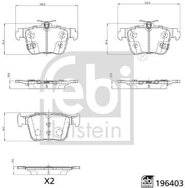Brake Pad Set, disc brake 196403