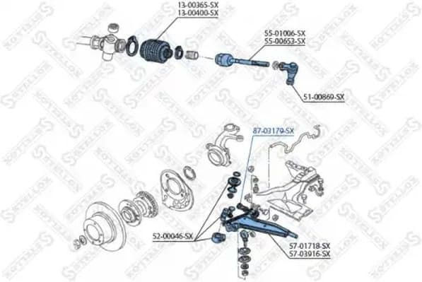 Mounting, control/trailing arm 87-03179-SX