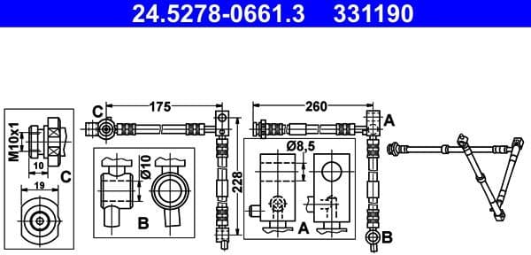 Brake Hose 24.5278-0661.3 - image 2