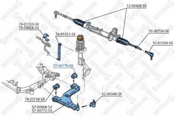 Mounting, control/trailing arm 77-00779-SX