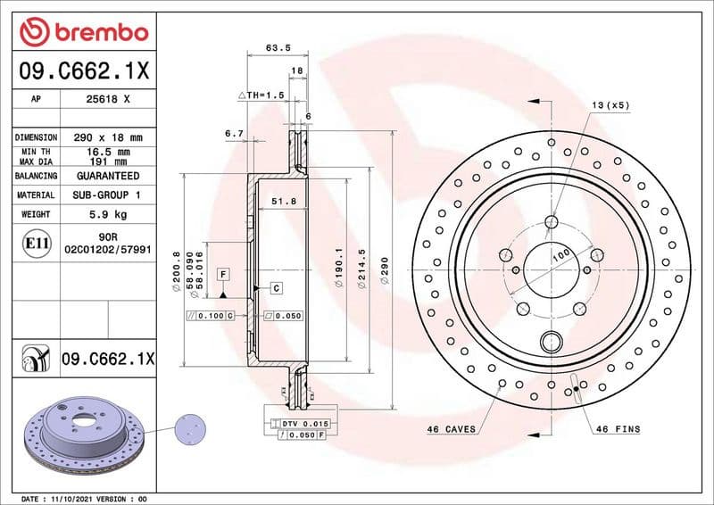 Brake Disc XTRA LINE - Xtra 09.C662.1X - image 2