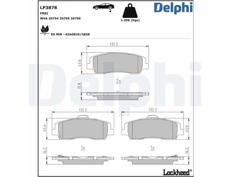 Brake Pad Set, disc brake LP3878