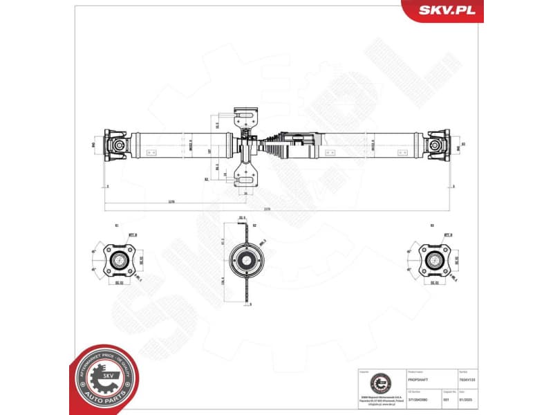 Drive Shaft 76SKV133