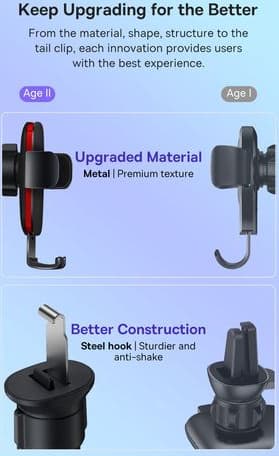 Automobilinis latoklis 4.7-6.7" ekranų telefonams, juodas - Autoera - image 2