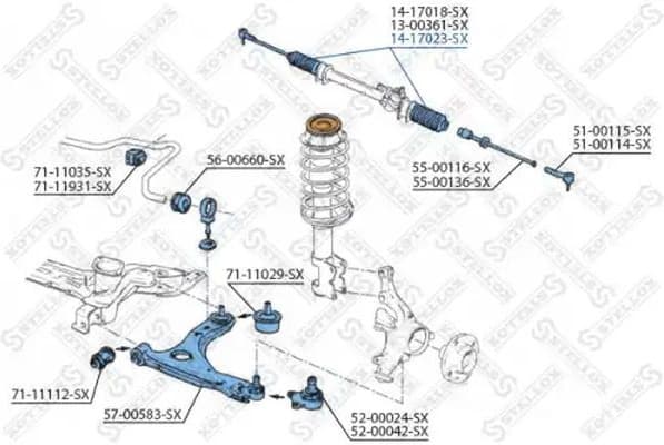 Bellow, steering 14-17023-SX