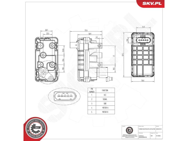 Boost Pressure Control Valve 95SKV513