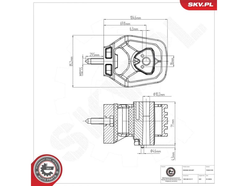 Mounting, engine 75SKV193 - image 5