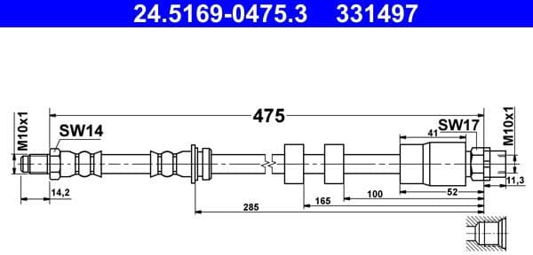 Brake Hose 24.5169-0475.3 - image 2
