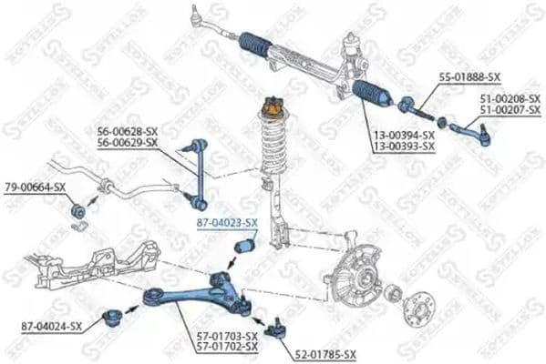 Mounting, control/trailing arm 87-04023-SX