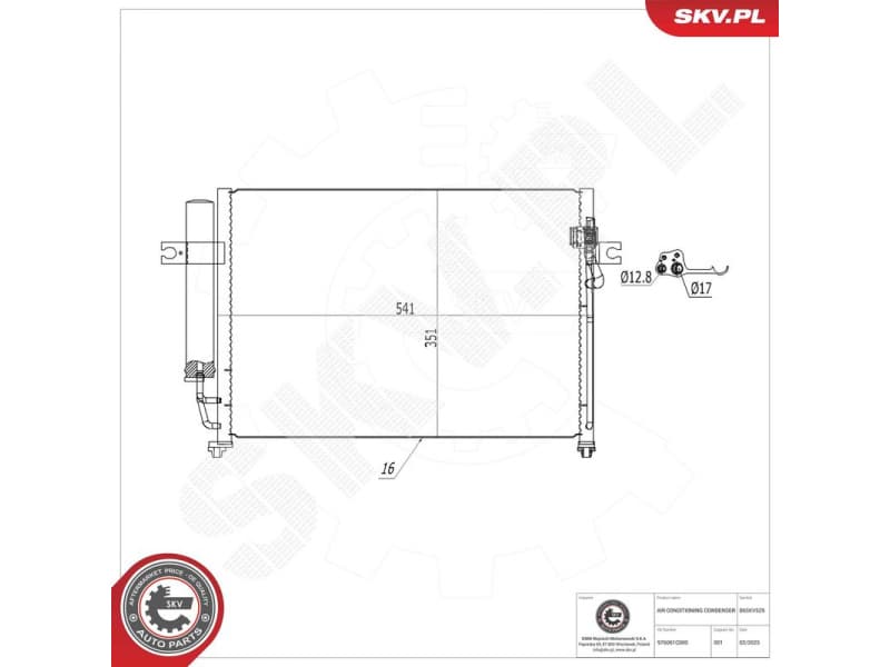 Condenser, air conditioning 86SKV529