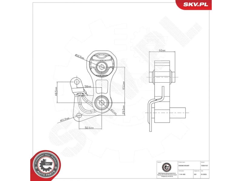 Mounting, engine 75SKV157 - image 5