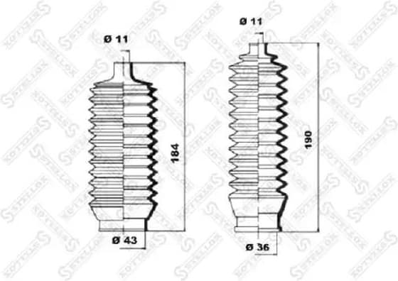 Bellow, steering 14-72005-SX