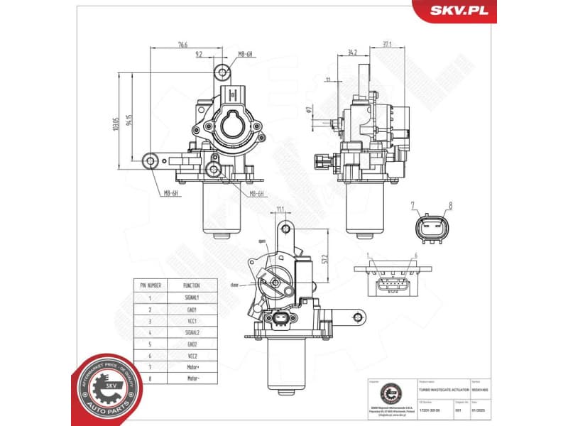Boost Pressure Control Valve 95SKV465