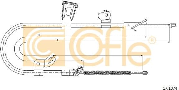 Cable Pull, parking brake 17.1074