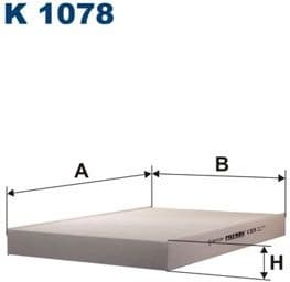 Filter, cabin air K1078