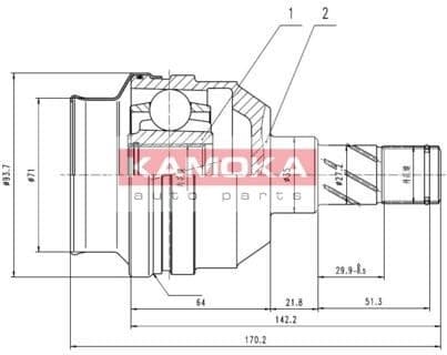 CV joint inner 8009