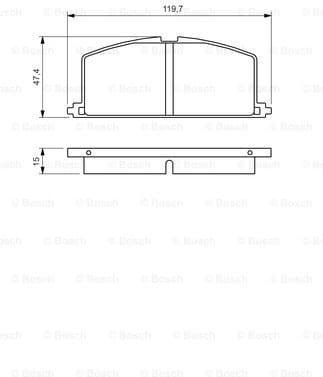 Brake Pad Set, disc brake 0986468701 - image 7