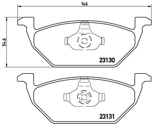 Brake pads front, Top Quality P85041