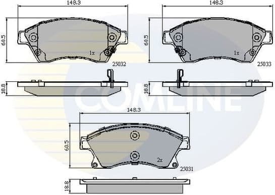 Brake pads front CBP32038