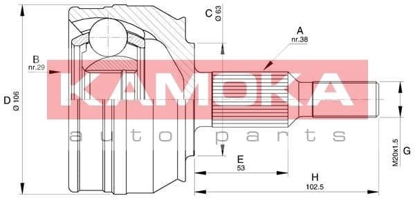 CV joint outer 6079