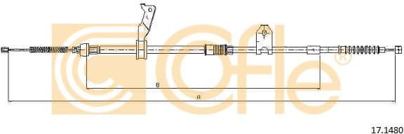 Cable Pull, parking brake 17.1480 - image 2
