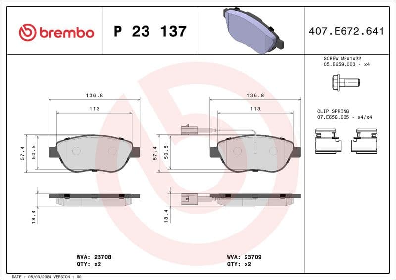 Brake Pad Set, disc brake XTRA LINE P23137X - image 2