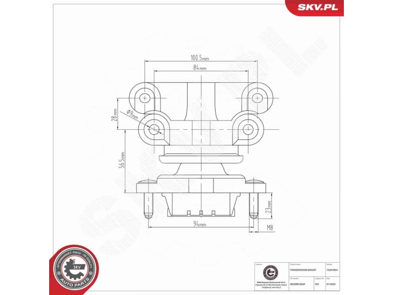 Mounting, automatic transmission 75SKV824 - image 8