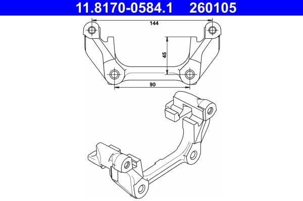 Bracket, brake caliper 11.8170-0584.1 - image 3