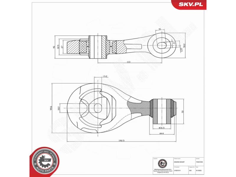 Mounting, engine 75SKV333 - image 6