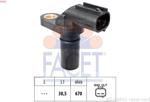RPM Sensor, automatic transmission Made in Italy - OE Equivalent 9.0522