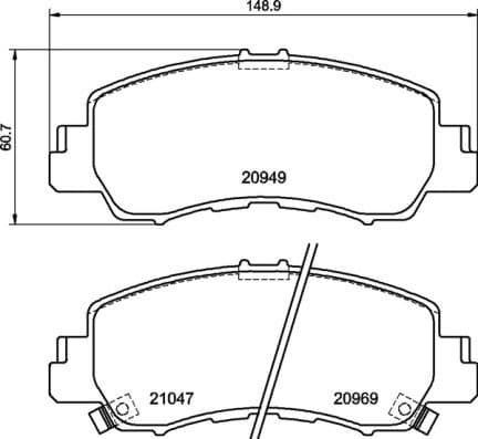 Brake Pad Set, disc brake PRIME LINE P54061 - image 2