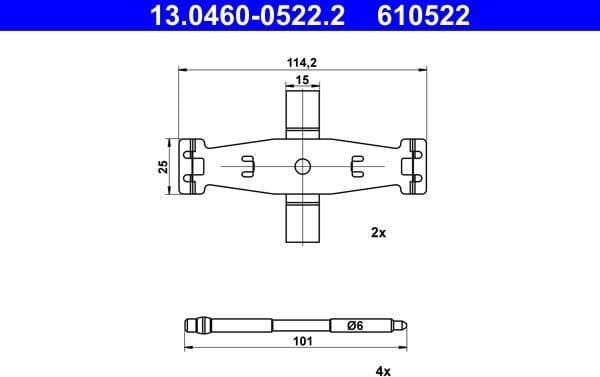 Accessory Kit, disc brake pad 13.0460-0522.2 - image 2