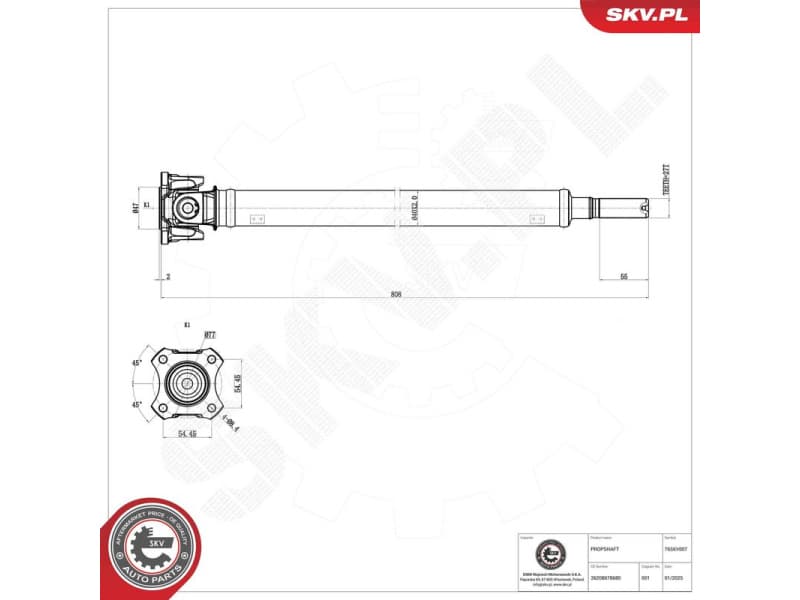 Drive Shaft 76SKV007