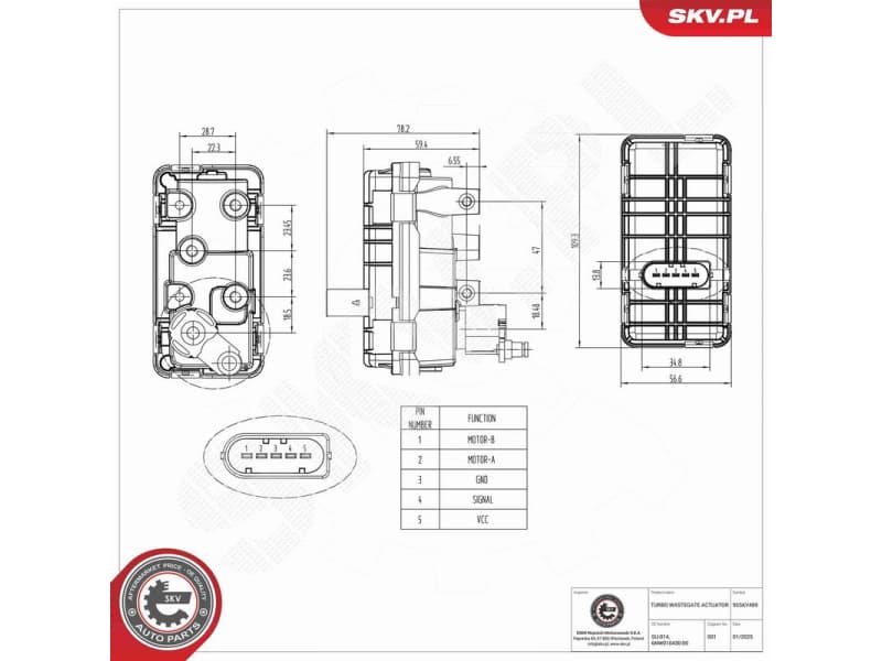 Boost Pressure Control Valve 95SKV489 - image 5