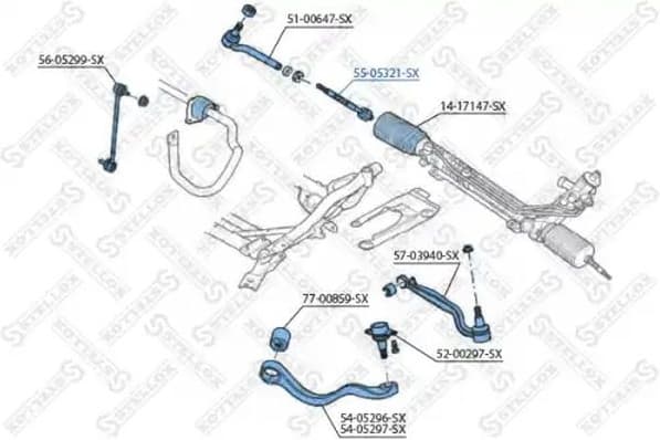 Inner Tie Rod 55-05321-SX