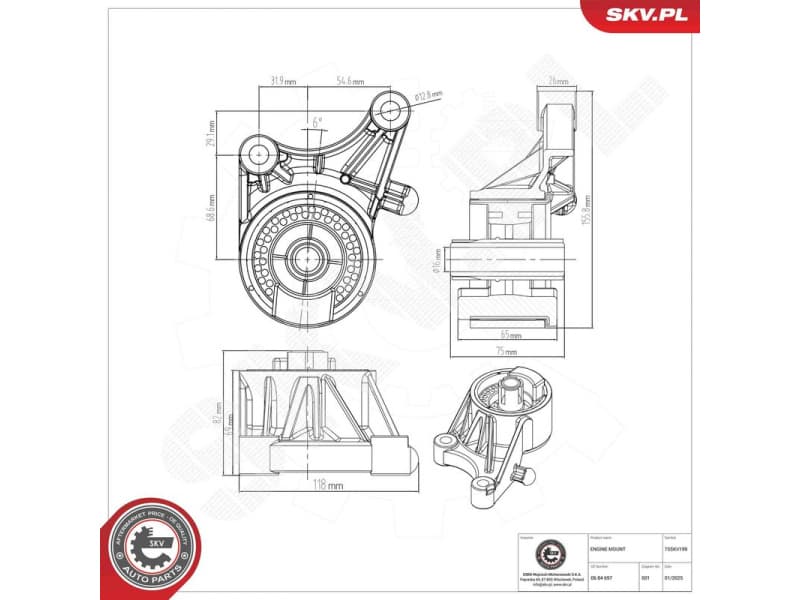 Mounting, engine 75SKV199 - image 2