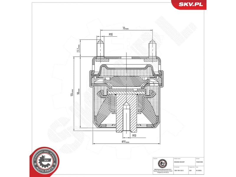 Mounting, engine 75SKV209 - image 2