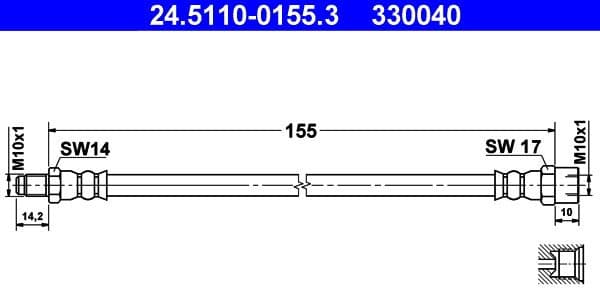 Brake Hose 24.5110-0155.3 - image 2
