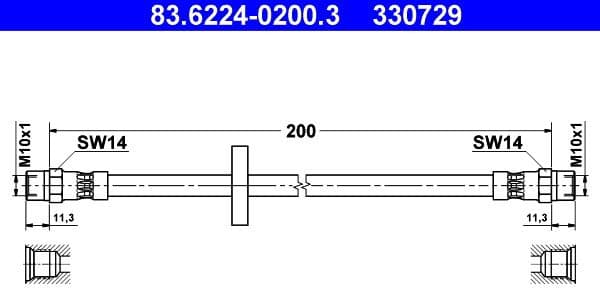 Brake Hose 83.6224-0200.3 - image 2