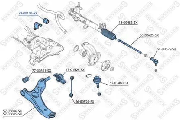 Bushing, stabiliser bar 79-00103-SX