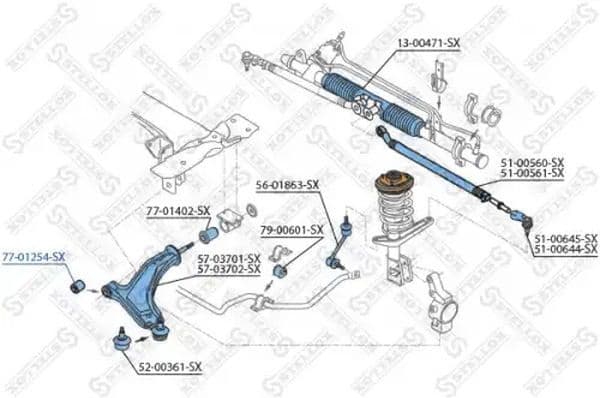 Mounting, control/trailing arm 77-01254-SX