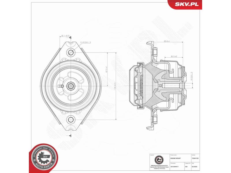 Mounting, engine 75SKV120 - image 2