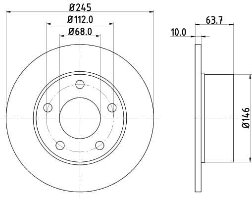 Brake Disc PRO 8DD 355 102-801 - image 2