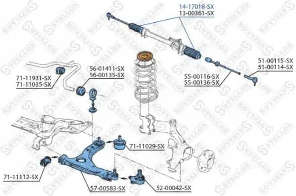 Bellow, steering 14-17018-SX