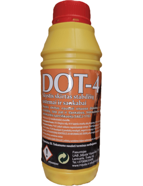 Stabdžių skystis DOT4 0.5kg - DOT4-0.5 (Lietuva) - Autoera