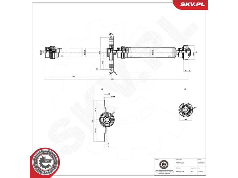 Drive Shaft 76SKV110
