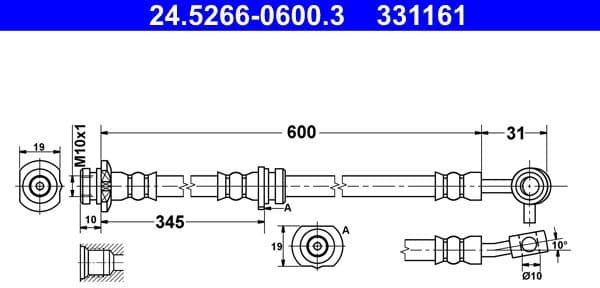 Brake Hose 24.5266-0600.3 - image 2