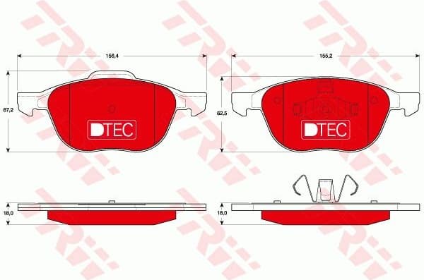 Brake Pad Set, disc brake DTEC COTEC GDB1583DTE
