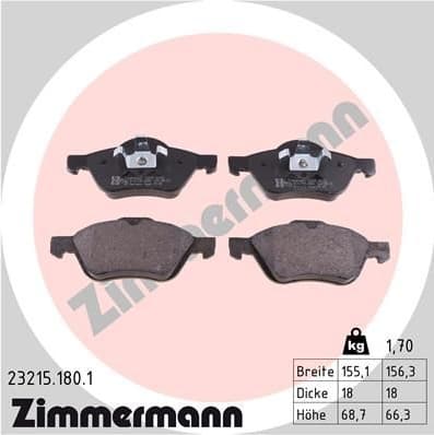 Brake Pad Set, disc brake 23215.180.1