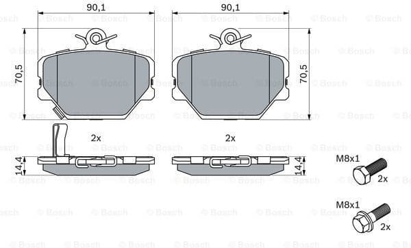 Brake Pad Set, disc brake 0986424471 - image 7